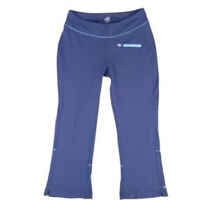 Alo Cool Fit Cropped Capris Blue Zip Pocket